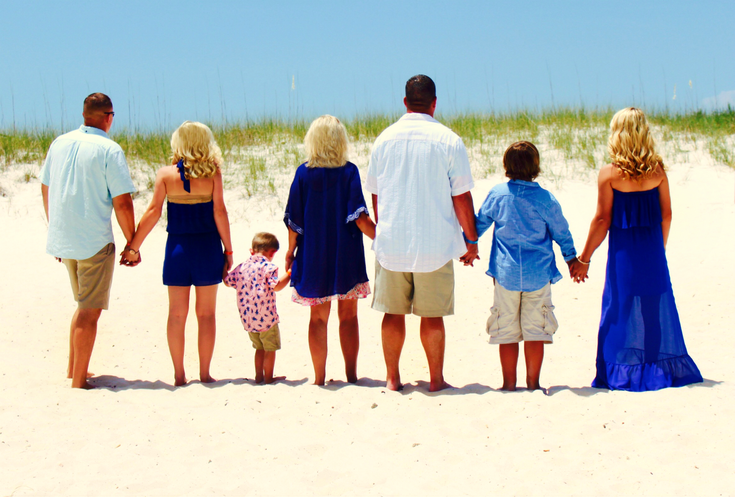 Dr Baker's Family on the Beach