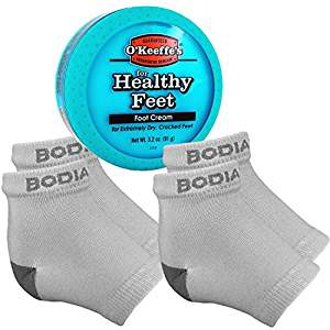 Picture of Foot Cream with Gel Heel Sleeves in White for Unique Gifts